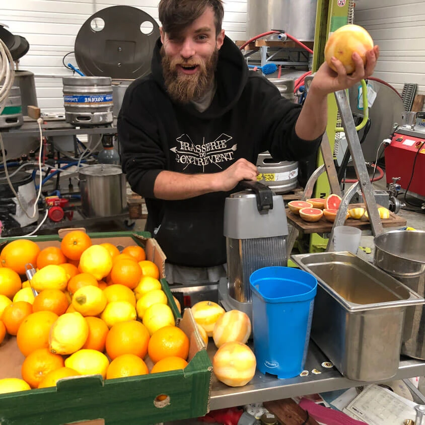 Élaboration bière agrumes - Brasserie Artisanale du Contrevent