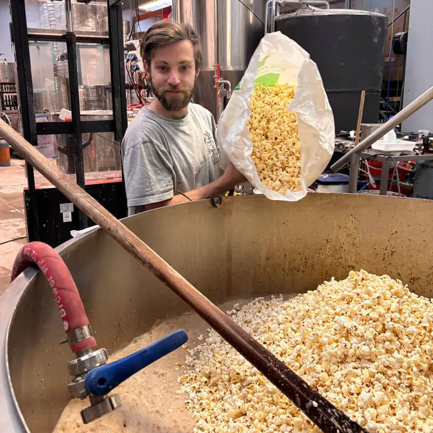 Élaboration bière pop-corn - Brasserie Artisanale du Contrevent