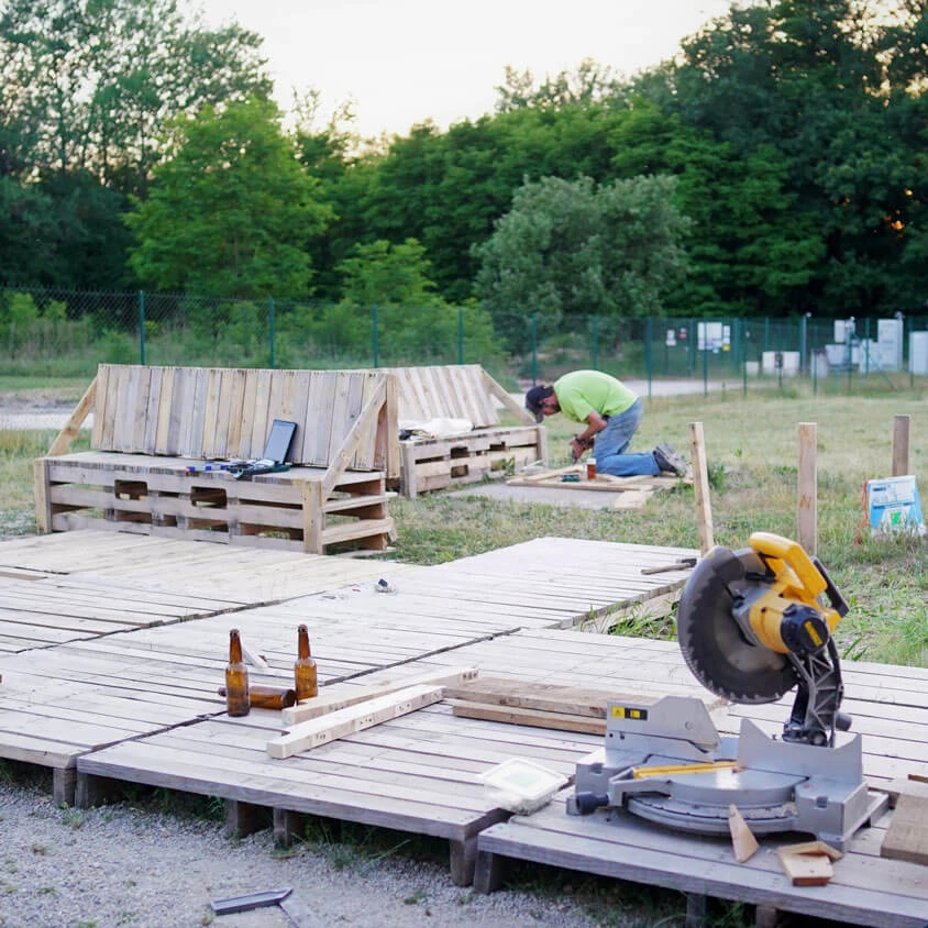Fabrication Terrasse - Brasserie Artisanale du Contrevent